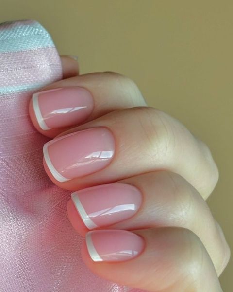 Classic French nails