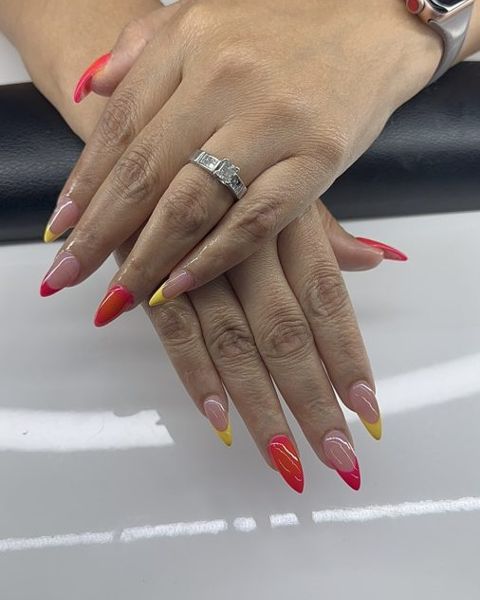 Colored French nails