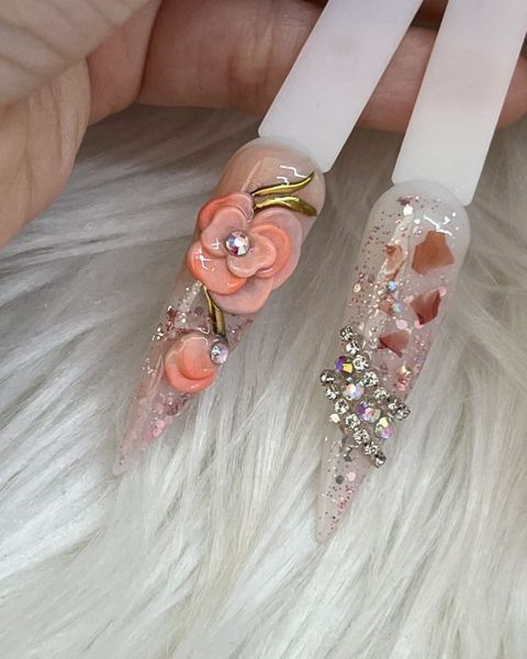 Rhinestone Glam nails